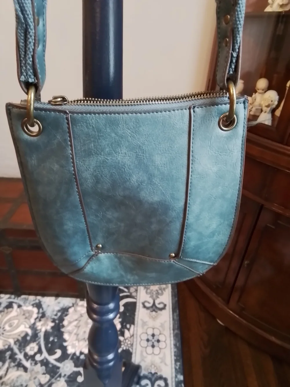 Teal Crossbody Bag with Adjustable Strap - Casual Everyday Carry